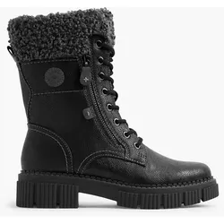Komfort Schnürboots - Damen - schwarz
