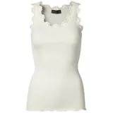 Rosemunde Shirttop Seidentop BABETTE mit Spitzenbesatz weiß M (38)