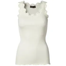 Rosemunde Shirttop Seidentop BABETTE mit Spitzenbesatz weiß M (38)