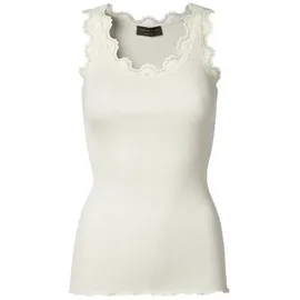 Rosemunde Shirttop Seidentop BABETTE mit Spitzenbesatz weiß M (38)
