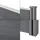 [neu.holz] Lamellenzaun 314 x 165 cm Grau/WPC