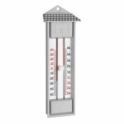TFA Dostmann Raumthermometer Max/Min-Thermometer „Maxima-Minima“ grau