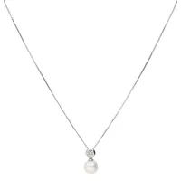 VIVANCE Kette mit Anhänger lustrous pearl Silber