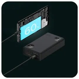 Baseus Adaman2 Power Bank 30W 2 (20000 mAh, 30 W, 76 Wh), Powerbank Schwarz