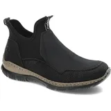 Schwarze Stiefeletten Rieker Schlupfschuhe, 39
