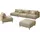 A&J MöbelLand Gartenlounge-Set 3-tlg. Loungeset beige