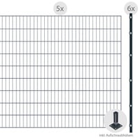 Arvotec Einstabmattenzaun "ESSENTIAL 180 zum Aufschrauben" Zaunelemente Zaunhöhe 180 cm, Zaunlänge 2 - 60 m Gr. H/L: 180 cm x 10 m H/L: 180 cm, grau (anthrazit) Zaunelemente