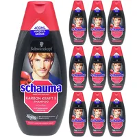 Schauma Karbon Kraft Shampoo kraftloses Haar Koffein Haarwurzel 10x400ml