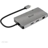 Club 3D Club3D Usb-8-In1-Hub Usb-C > 2Xhdmi/2Xusb/Usb-C/Rj45/Sd/Msd - Silber