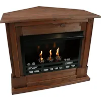 Gelkamin Ethanolkamin Kaminofen Eckkamin Rafael Premium - Nussbaum - Braun