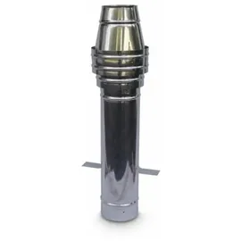 ASTEC Schornsteinverlängerung Edelstahl 30 x 30 cm eckig weiß