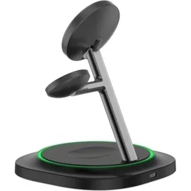 TECH-PROTECT QI15W-A46 3in1 Magnetic MagSafe Induktives Ladegerät Schwarz