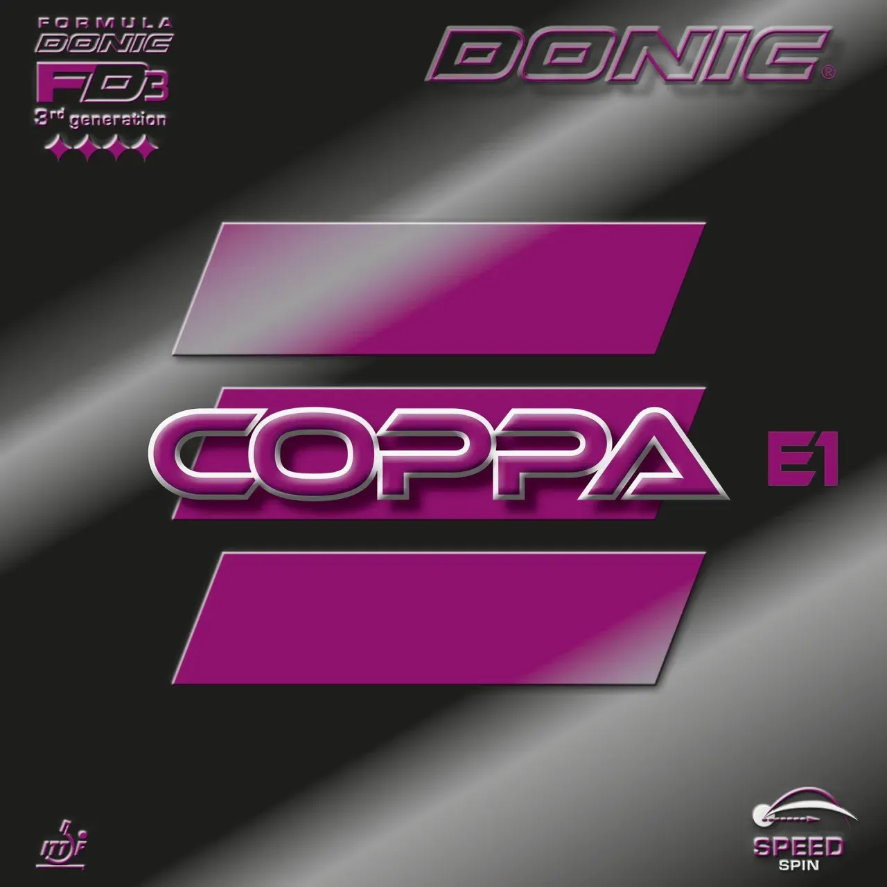 Donic Belag Coppa E1 schwarz 2,0 - schwarz 2,0
