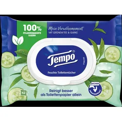 Tempo Feuchtes Toilettenpapier Grünem Tee und Gurke 1-lagig