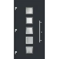 Smarte Haustür "SISSI" 79 mm RC2 mit Fingerprint Anthrazit RAL 7016 beidseitig außen öffnend DIN links