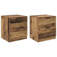 VidaXL Nachttisch 2 pcs Altholz 45 x 39 x