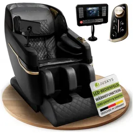 Juskys Massagesessel mit Ganzkörpermassagefunktion Kunstleder 142 x 75 x 105 cm Schwarz