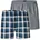 Boxershorts kariert blau grau M