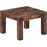 vidaXL Couchtisch Dunkelbraun Mangoholz 50 x 50 x 35 cm