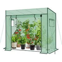 Sekey Tomatengewächshaus Foliengewächshaus Stabil Tomatenhaus 200x77x146/170 cm