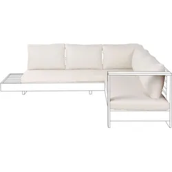 Outdoor Kissenbezug Set MARETTIMO Cremeweiß