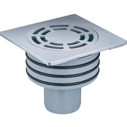 Bodenablauf senkrecht, DN50/100 Abdeckung 120mm x 120mm
