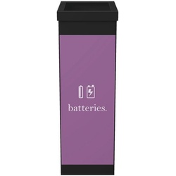 Paperflow Abfallbehälter schwarz 60 L - für Batterien schwarz