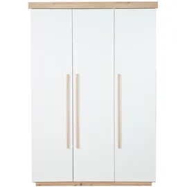 roba kids Kinderkleiderschrank Lumo 3-türig 0 x 0 cm Eiche massiv weiß