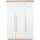 roba kids Kinderkleiderschrank Lumo 3-türig 0 x 0 cm Eiche massiv weiß