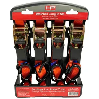 HP Autozubehör Spanngurt 12104 Zweiteilig 250 daN 300 cm x 9 mm x 4,5 cm