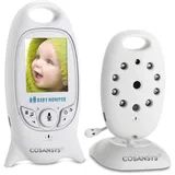 GEEDIAR Babyphone mit Kamera Video Baby Monitor Gegensprechfunktion kabellos Digital Überwachungskamera (Schlafmodus, Nachtsicht, Temperatursensor, Schlaflieder)