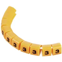 TRU Components TC-MB1/3203 Kennzeichnungsclip Aufdruck 3 Außendurchmesser-Bereich 3 bis
