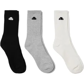 Ellesse Alacre Crew Socken 3er Pack Schwarz/Weiß/Grau 37-42