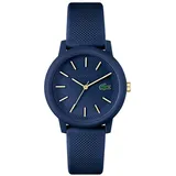 Lacoste Analog Quarzuhr für Herren oder Damen Kollektion Lacoste.12.12 mit einem stilvollen Silikonarmband mit Petit Piqué-Textur