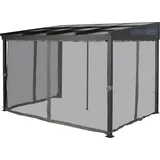 KONIFERA Pavillonseitenteil, Moskitonetz für Anbaupavillon Bilbao, BxT: 360x250 cm, abnehmbar grau