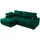 MKS Eckschlafsofa, CUBO L Dunkelgrün Velvet - links