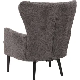Mendler Lounge-Sessel HWC-K37 Chenille 75 x 80 x 75 cm dunkelgrau mit Kissen