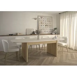 Gami Ausziehbarer Rechteckiger Tisch mit 1 Ausziehplatte