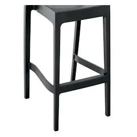 CLP 2er Set Barhocker Maya Kunststoff schwarz