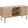 Beliani Pasco Lowboard 120 x 63 x 39 cm Hellbraun/Schwarz MDF/Metall