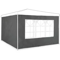 Relaxdays Seitenwände für Pavillon 2 Stück 2 x 3 m Grau