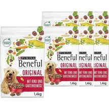 Beneful Original Hundefutter Rind & Gartengemüse 6 x 1,4 kg