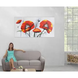 MCW Ölgemälde Roter Mohn Handgemalt