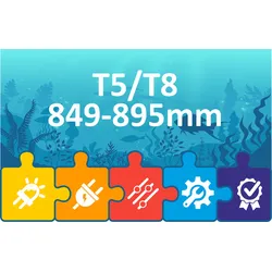 eco+ LED Ersatz T5/T8 Röhren 849-895mm Aquarium Beleuchtung | Komplett-Set            