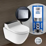 Geberit AquaClean Tuma Comfort Komplett-SET Dusch-WC mit neeos Vorwandelement,, 146290SJ1+16601CR#SET, Comfort