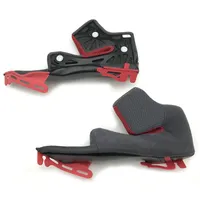 Shoei NXR2, Wangenpolster - Grau/Schwarz/Rot - 39 mm