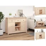 vidaXL Sideboard 100x35x74,5 cm Massivholz Kiefer