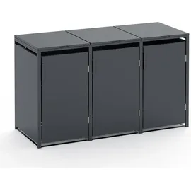 plats® Mülltonnenbox 198,5 x 80 x 116 cm grau