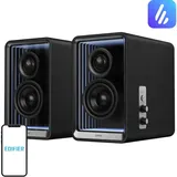 Edifier QR65 Aktive Design Lautsprecher (Regallautsprecher, Schwarz