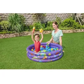 BESTWAY 52466 Bällebad Intergalactic Surprise 102x25 Cm Runder Aufblasbarer Pool - Multicolour - 101L